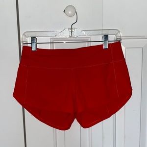 Bright red/ orange lululemon shorts